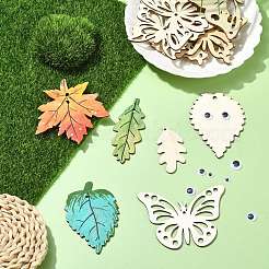 DIY Spring and Summer Theme Wood Pendants Decoration Making Kit&nbsp;DIY-CJ0002-62