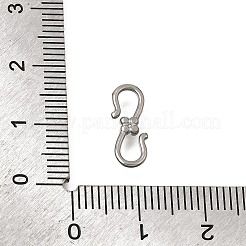 304ステンレススチールSフック留め具  ダブルスナップフック  ステンレス鋼色  14x5x1.5mm&nbsp;SA-CBACB61-08P