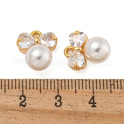 Brass Micro Pave Cubic Zirconia Charms&nbsp;KK-U036-02G