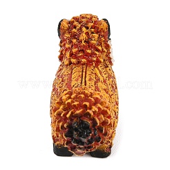 樹脂キツネの置物  ホームデスクトップ装飾用  砂茶色  35x70x35mm&nbsp;PW23090873898