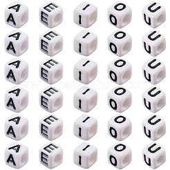 1000Pcs 5 Styles Acrylic Horizontal Hole Letter Beads&nbsp;MACR-PA0001-34