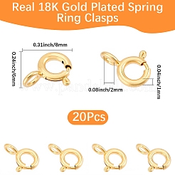 20Pcs Brass Spring Ring Clasps&nbsp;KK-BBC0025-77