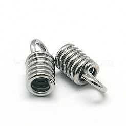 変色に強い304ステンレススチール製ターミネーター  脊髄コイル  ステンレス鋼色  8.5x3.5mm  穴：2mm  内径：2mm&nbsp;STAS-E016-3