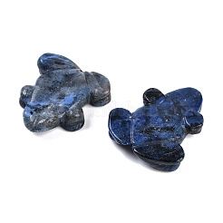 天然ソーダライト刻まれたビーズ  半孔  カエル  32~40x28~35x8mm  穴：1.5~3.5mm&nbsp;G-K383-17B