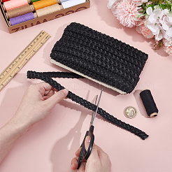 Braided PU Leather with Polyester Ribbon&nbsp;WL-WH0011-01A