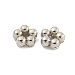 Ccbプラスチックスペーサービーズ  花  プラチナ  5x2.3mm  穴：1.2mm&nbsp;LS-CCB-L014-18P