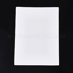 厚紙の耳スタッドディスプレイカード  単語ステンレス鋼の長方形  ホワイト  8.4x6x0.04cm&nbsp;CDIS-R030-06A
