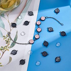 DIY Blank Dome Flat Round Link Connector Making Kit&nbsp;DIY-UN0003-77A-B
