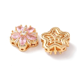Brass Micro Pave Cubic Zirconia Beads&nbsp;KK-A284-19G-03