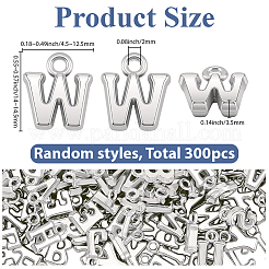 電気メッキプラスチックチャーム300個  文字L  銀  14~14.5x4.5~12.5x3.5mm  穴：2mm&nbsp;KY-SC0002-61S