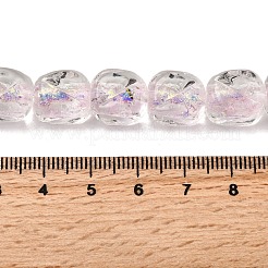 Handmade Foil Lampwork Beads Strands&nbsp;FOIL-C002-01G