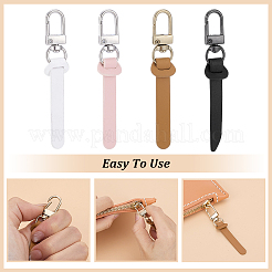 16Pcs 4 Style Imitation Leather Zipper Pull Fixer Replacement for Tab Luggage Purse Repair Accessories&nbsp;HJEW-PH02333