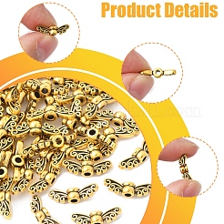 100Pcs Tibetan Style Alloy Fairy Wing Beads&nbsp;TIBEB-FS0001-14
