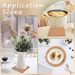 4Pcs 2 Styles Cork Coasters&nbsp;AJEW-CP0009-63