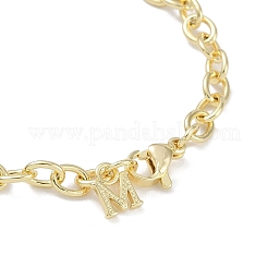 Brass Cable Chain M Charm Bracelet Making&nbsp;KK-U020-11G