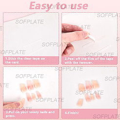10Sheets Rectangle Double Side Adhesive Glue Sticky Tape For False Nail Tips&nbsp;MRMJ-SP0001-03