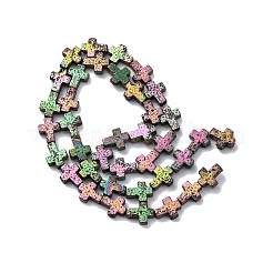 Electroplated Natural Lava Rock Beads Strands&nbsp;G-A256-A01-01G