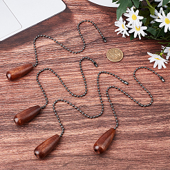 Natural Wood Teardrop Pendant Decorations&nbsp;FIND-GF0002-67