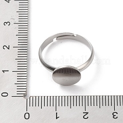 Non-Tarnish 304 Stainless Steel Pad Ring Settings&nbsp;STAS-K278-11C-P