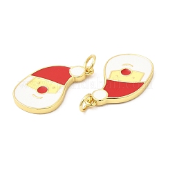 Christmas Rack Plating Brass Enamel Pendants&nbsp;KK-D037-03D-G