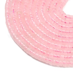天然石ローズクォーツビーズ連売り  ディスク  ヒシビーズ  4x2~2.5mm  穴：0.7mm  約158~160個/連  14.96''~15.16''（38~38.5センチメートル）&nbsp;G-Z110-A21-2x4mm