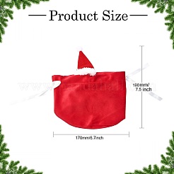 クリスマス帽子 ベルベット 巾着袋  クリスマスプレゼント用  レッド  19x17cm&nbsp;ST-CJ0001-01A