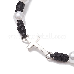 Cross Alloy Link Bracelets&nbsp;BJEW-JB11528-01