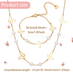 Stainless Steel Butterfly Jewelry Set&nbsp;SJEW-AN0001-55