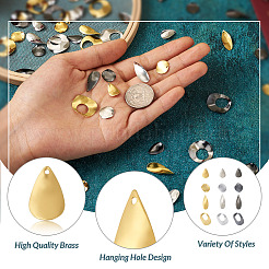72Pcs 12 Style Brass Pendants&nbsp;FIND-SW0001-24