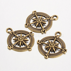 Tibetan Style Alloy Helm Pendants&nbsp;TIBEP-12683-AB-FF