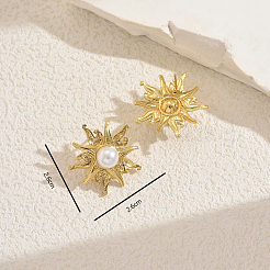 Stainless Steel Flower Stud Earrings&nbsp;YX0198