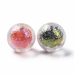 透明なアクリルビーズ  二層ビーズ  ラウンド  ミックスカラー  16x15mm  穴：2.5mm&nbsp;OACR-P011-09N