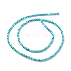 天然石ハウライトビーズ連売り  染め  ラウンド  ターコイズ  2~3mm  穴：0.4~0.5mm  約154~162個/連  約15インチ&nbsp;TURQ-K005-01A