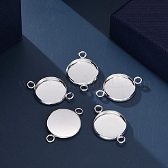 201 Stainless Steel Cabochon Connector Settings&nbsp;STAS-F191-15S-E