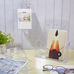 6Pcs 2 Styles Transparent Acrylic Wall Mounted Brochure Stand Rack&nbsp;AJEW-PH0005-86