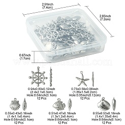 60Pcs 5 Styles Stainless Steel Charms&nbsp;STAS-FS0001-46