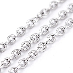 Tarnish Resistant 304 Stainless Steel Cable Chains&nbsp;CHS-F006-02C-P