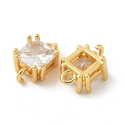 Brass Micro Pave Cubic Zirconia Pendents&nbsp;KK-R210-02G