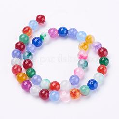 Natural White Jade Beads Strands&nbsp;G-G715-01-8mm