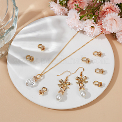 10Pcs Brass Micro Pave Cubic Zirconia Cup Pearl Peg Bails Pin Pendants&nbsp;KK-BBC0008-98