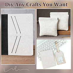 塩ビ革生地  DIYクラフト用品用  長方形  銀  1400x302x0.5mm&nbsp;DIY-CL0001-93B