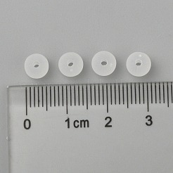 クリアアクリルボールビーズ  つや消しスタイル  ラウンド  透明  6mm  穴：1mm  約4200個/500g&nbsp;FACR-R021-6mm-16
