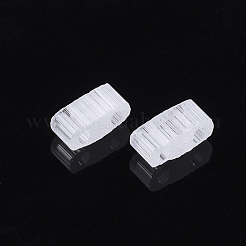 2ホールガラスシードビーズ  模造キャットアイ  長方形  透明  4.5~5.5x2x2~2.5mm  穴：0.5~0.8mm&nbsp;SEED-S023-16B-01