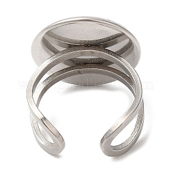 Non-Tarnish 304 Stainless Steel Open Cuff Findings&nbsp;STAS-R123-02C-P