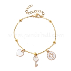 Brass Flat Oval Cable Chain Bracelets&nbsp;BJEW-JB11602-01