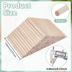 300Pcs Wood Craft Sticks&nbsp;WOOD-GO0001-23