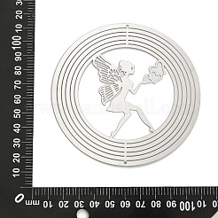 201 Stainless Steel Laser Cut Connector Charms&nbsp;STAS-Z116-01P-01