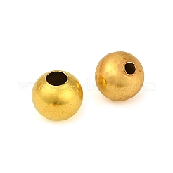 真鍮製スペーサービーズ  ラウンド  金色  直径約6mm  穴：2.5mm&nbsp;J0K2J012