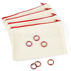 6Pcs DIY Blank Canvas Women's Zipper Makeup Organizer Bag&nbsp;AJEW-TA0003-24F