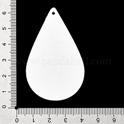 プリント加工木製のビッグサイズペンダント  染め  女性との涙  ミックスカラー  59x36x2.5mm  穴：1.5mm&nbsp;WOOD-S051-04-M